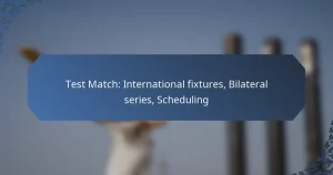 Test Match: International fixtures, Bilateral series, Scheduling