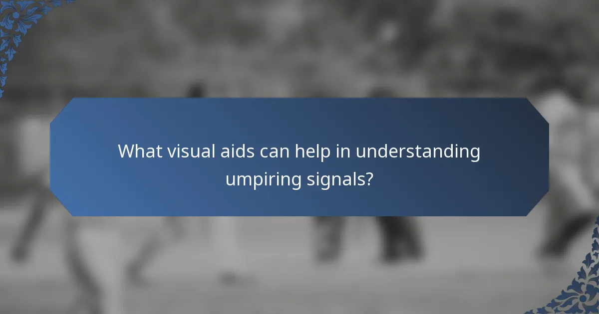 What visual aids can help in understanding umpiring signals?